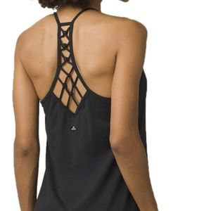 PrAna Elixir Black Stretch Cami Active Wear  Dress NWT